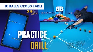 10-Ball Cross Table Drill - Pool Billiards & Practice