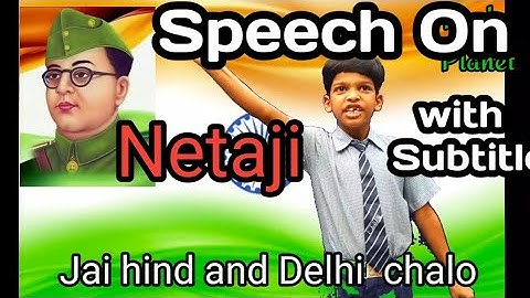 Speech About Subhash Chandra Bose #10 lines on Netaji subhas chandra bose In English  with Subtitle