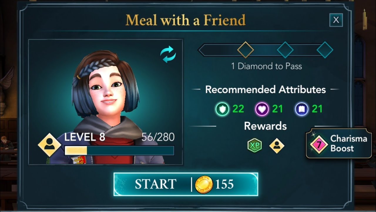 Beat Skye's quidditch quiz Meal with a friend Harry Potter Hogwarts