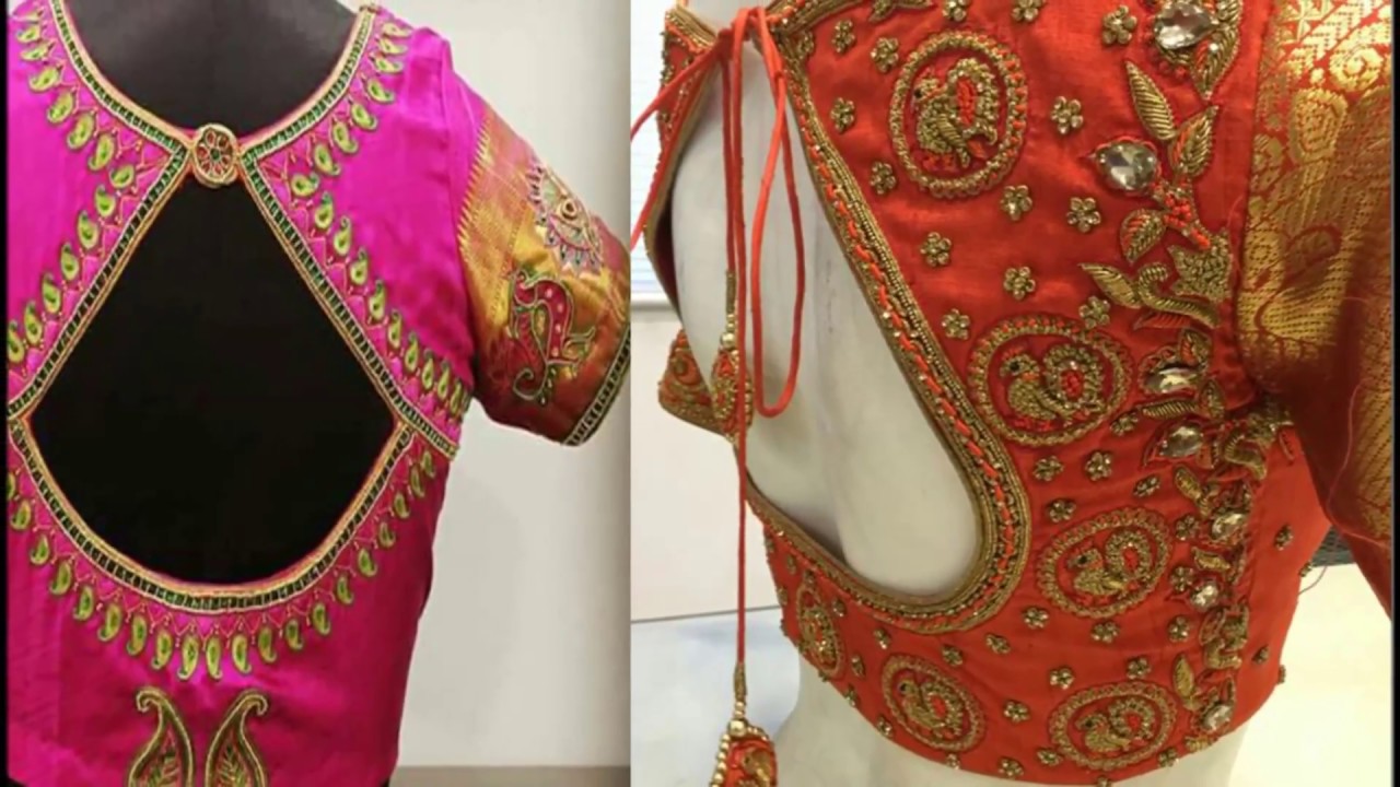 party wear blouse designs for silk sarees