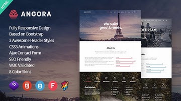 Angora - Responsive One Page Parallax Template | Themeforest Website Templates and Themes