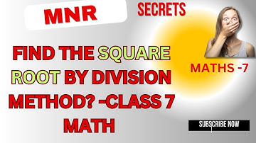 Find The Square root By Division Method?|Class 7 Math Nepal| ER.MUKUND BOHARA
