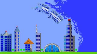 Algodoo | Tsunami Simulation 7