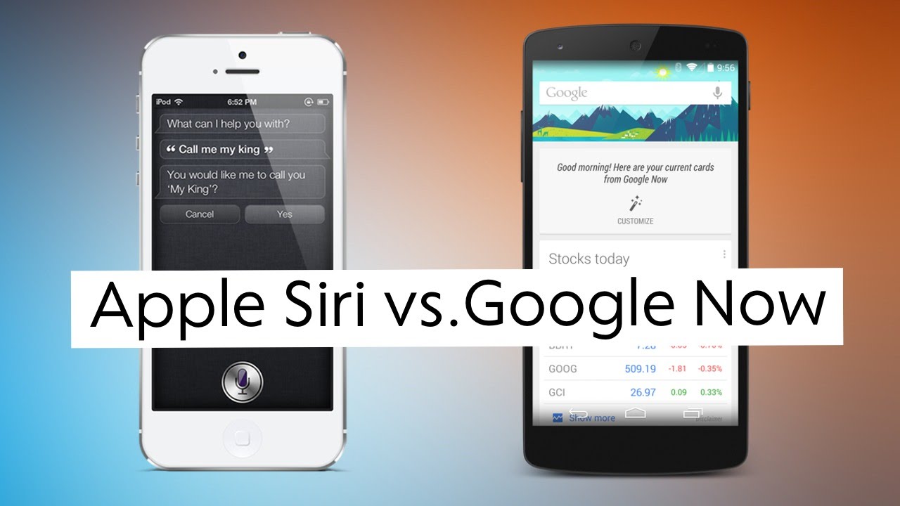 Siri против Google Now: битва искусственных интеллектов.. Фото.