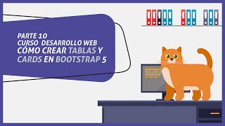 How to create TABLES and CARDS in BOOTSTRAP 5 - 10 - Web Development Course