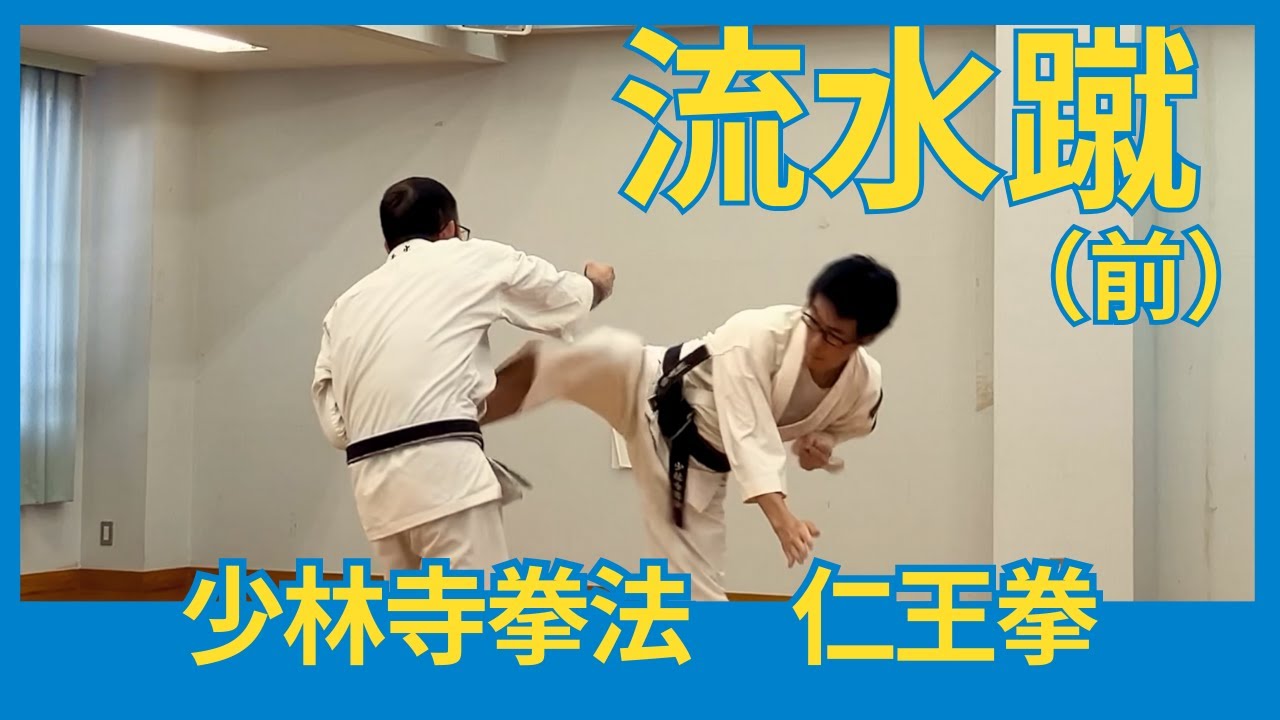 流水蹴（前）（少林寺拳法・仁王拳）｜法形・技の復習動画 - YouTube