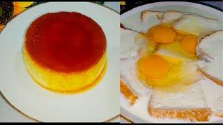 ডিম এবং পাউরুটি দিয়ে চুলায় তৈরি ক্যারামেল পুডিং | Bread Pudding without oven | sonya vlogs