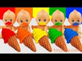 Paint Baby Doll Finger Family Song Nursery Rhymes Learn Colors Play Doh Waffle Cone Sundae Ice Cream