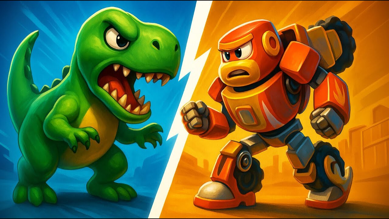 Robofuse VS T-Rex 🦖 Robofuse 🚗 Véhicules de secours pour enfants