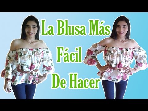 Cómo hacer una BLUSA SIN HOMBROS | Blusa Campesina FÁCIL PASO A PASO ♔ Verito Barbie -
