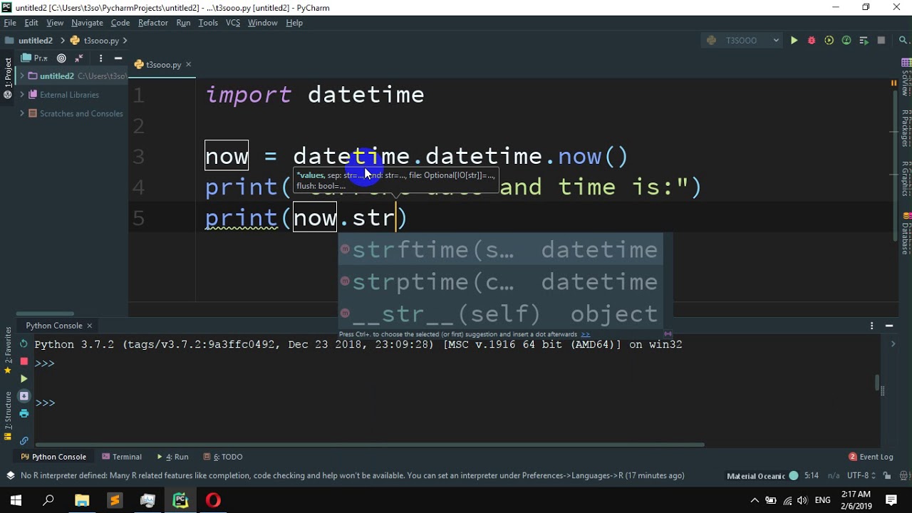 How to Print Current Date Time Python - YouTube