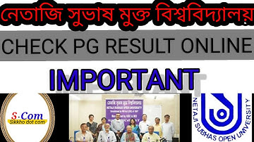 NSOU PG TERM END EXAM RESULTS// CHECK ONLINE