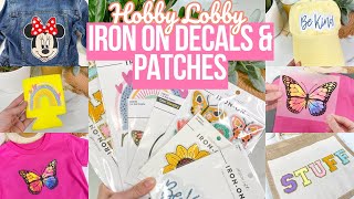 i tested hobby lobby's iron on decals & patches