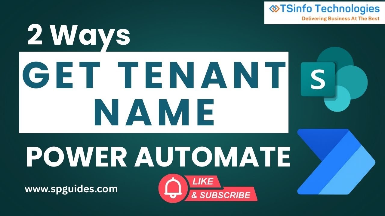 Tenant Name How to Get Tenant Name in Power Automate | Microsoft 365 Tenant Name ...