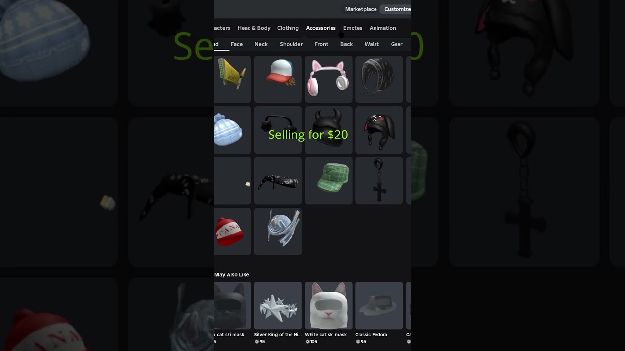 selling my roblox account