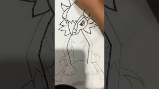 Drawing Mindnight form Lycanroc #shorts  #MidnightLycanroc #worldssmallestviolin
