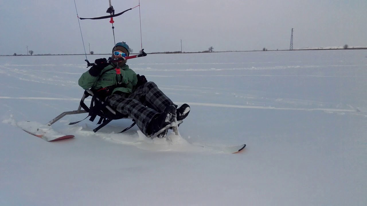 Snowkite buggysled Bulgaria January 2017 YouTube