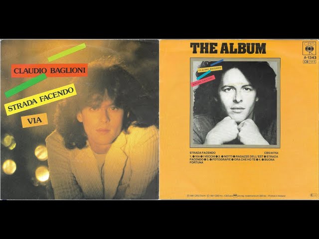 Claudio Baglioni - Strada facendo (Vers. 45 Giri) - YouTube