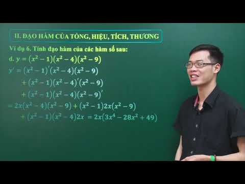 Video Tính đạo hàm bằng nhiều cách nhanh gọn dễ hiểu - Toán... - youtube
