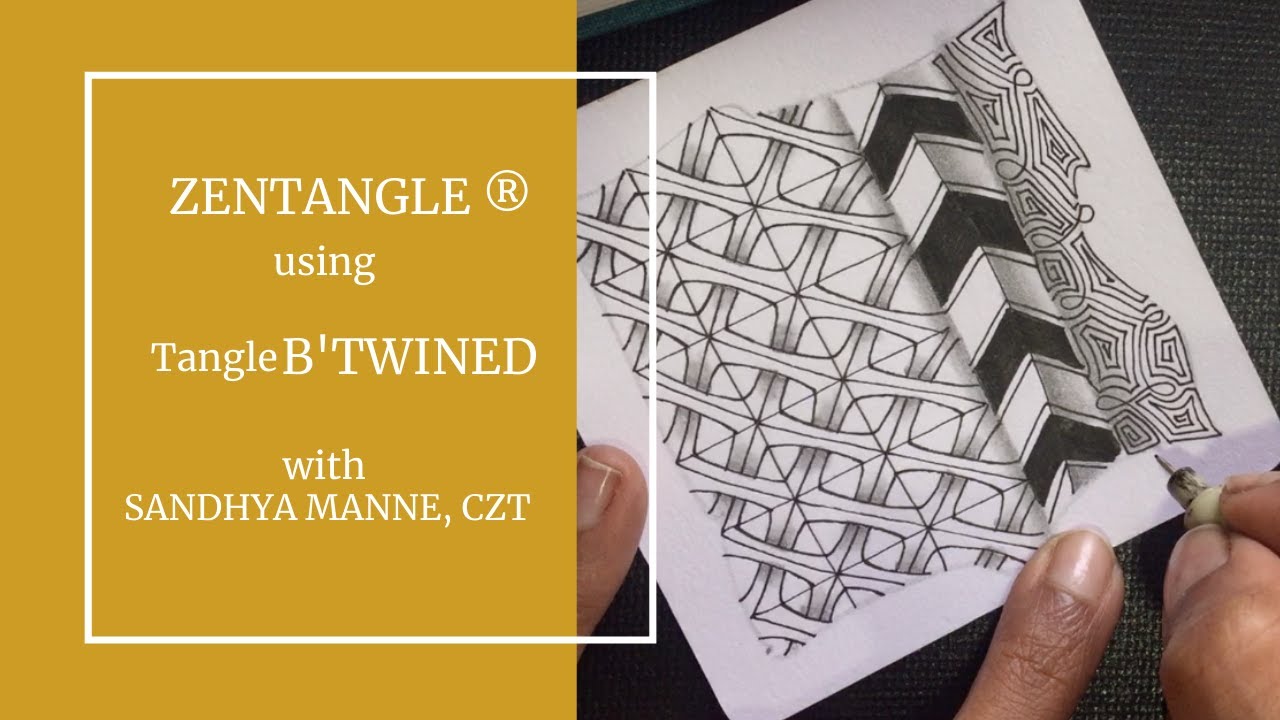 Lets use tangle BTWINED in our Zentangle art Mini Project.