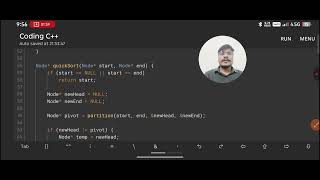 Quick sort Using linklist in c++