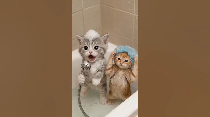 Video 11375461: bath cat kitten cute, funny cat's kittens bath