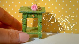 DIY Miniature wooden bedside table 🌳 Dollhouse tutorial | Dollhouse miniatures screenshot 4