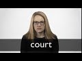 How to pronounce COURT in British English