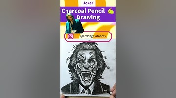 Joker #charcoaldrawing #joker #dc #joaquinphoenix #comics #cartoon #art #artwork #howtodraw #shorts