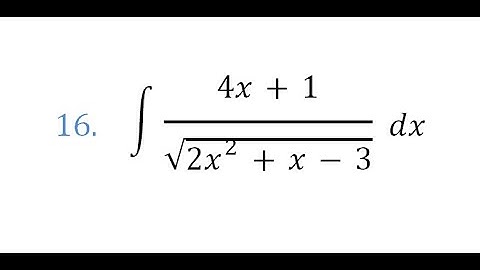 class 12 math exercise 7.4 Question 16 integral (4x+1)/root(2x^2+x-3) dx  | ∫(4x+1)/√(2x^2+x-3) dx