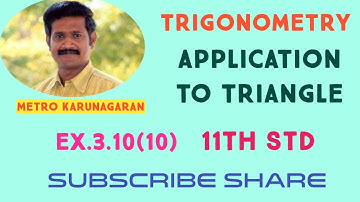 11th Std Maths Ex.3.10(10) A straight tunnel is to be made through a mountain. A surveyor observes t