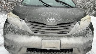 Driving a 2011 AWD Toyota Sienna 100 miles in a Winter Storm!