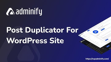 Quick Page, Post Duplicator for WordPress - Supports any Post type