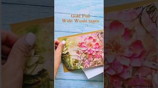 ✨How to use wide gold foil washi tapes from SF WASHI  #stationeryaddict #washitapes #junkjournal