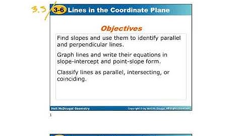 Geometry 3.5/3.6 Lines in the Coordinate Plane Notes Video