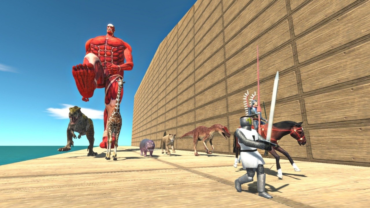All Units Ground ESCAPE FROM COLOSSAL TITAN - Animal Revolt Battle Simulator