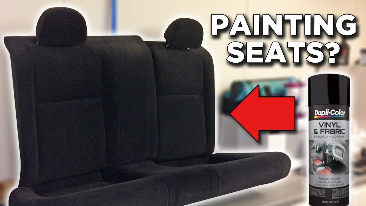 All black interior! Duplicolor vinyl and fabric paint DIY