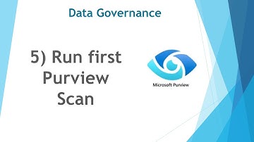 5.) Run First Purview Scan