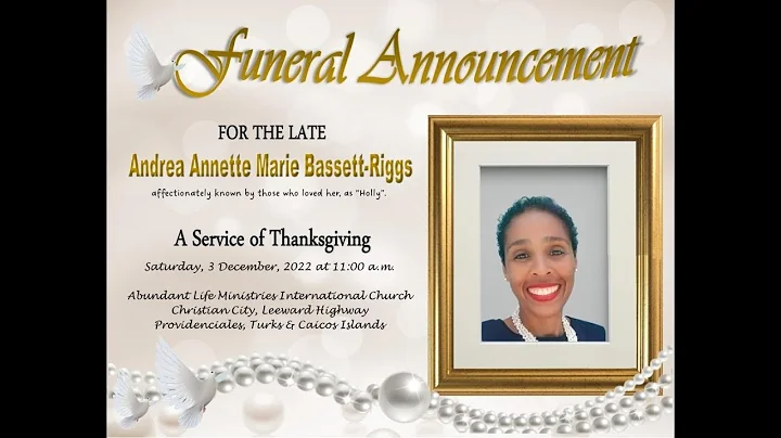 A Service Of Thanksgiving For The Late Andrea Anne...