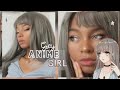 🎮♠EDGY GREY ANIME GIRL MAKEUP TUTORIAL⛓🤍