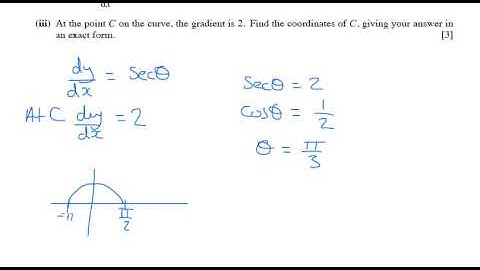 OCR Core 4 June 2008 q9iii - A2 Maths - Parametric Equations