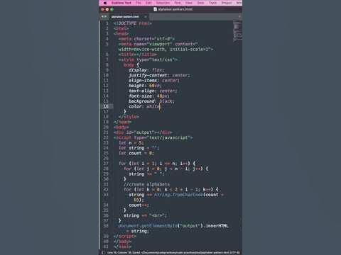 🅰️🔠Alphabet Pyramid Pattern JavaScript - YouTube