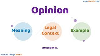 Opinion Meaning Legal Context & Example Legal Terms Simplified @LawMint