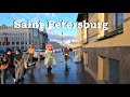 Walking in Saint Petersburg after the rain /Nevsky Ave before the parade / Санкт-Петербург