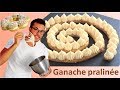 recette GANACHE MONTEE AU PRALINE / whipped praline ganache (English subs)