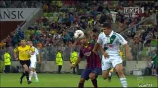 Piotr Grzelczak goal vs. Barcelona HD (Lechia Gdansk - FC Barcelona 2:1) 30.07.2013