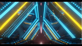 10hours triangle Blue Light tunnel background video, 4k animation, loop video, relaxing screensaver.