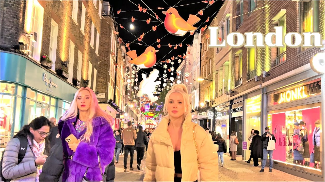 2022 London Christmas Lights, Soho Christmas Lights, Oxford Street