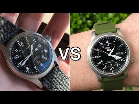 Seiko 5 vs Hamilton Khaki - YouTube