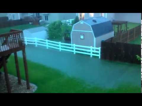 Water Through Backyard Drainage Easement Youtube